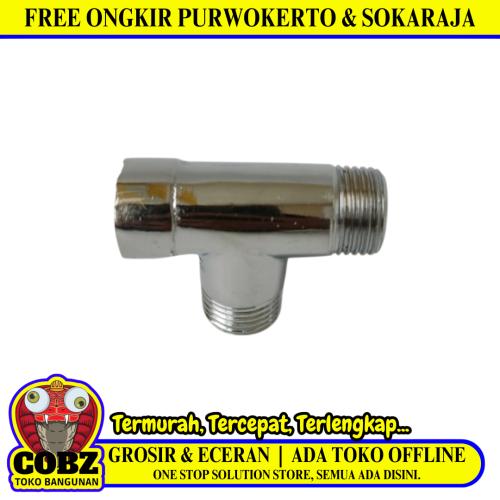 1/2 IN / TM Nepel Tee Drat Luar Dalam Kran Kloset Stainless