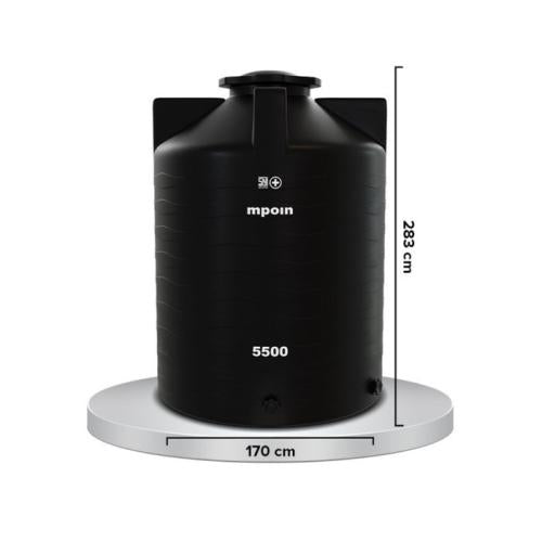 5200 L / M POIN + WAVE P 5500 Water Torrent Tangki Tandon Air PVC Black Granite + Acc Set