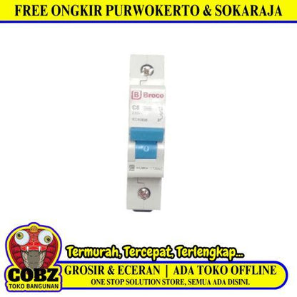 6 A / BROCO MCB Pemutus Sekring Sirkuit Arus Listrik Circuit Breaker