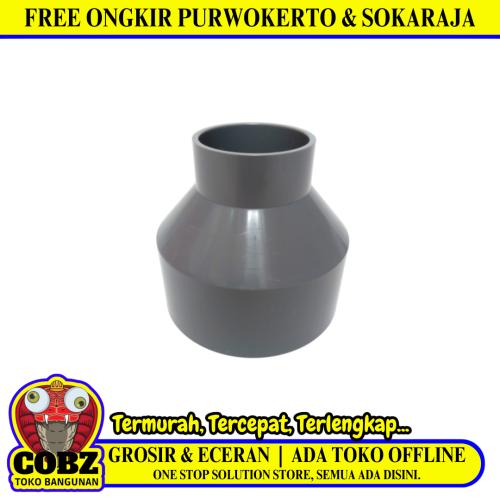 3 IN x 1 1/2 IN / RUCIKA AW D-IN Reducer Verlop Sok Flock Fitting Pipa PVC