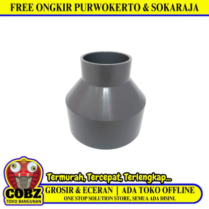 3 IN x 1 1/2 IN / RUCIKA AW D-IN Reducer Verlop Sok Flock Fitting Pipa PVC