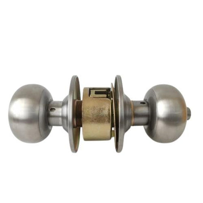 D 5 CM / KODAI Kunci Handle Pintu Bulat Kamar Mandi Stainless Silver Set