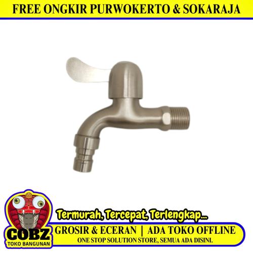 1/2 IN / BRACHIO 304 Kran Air Taman Kamar Mandi Mesin Cuci Stainless