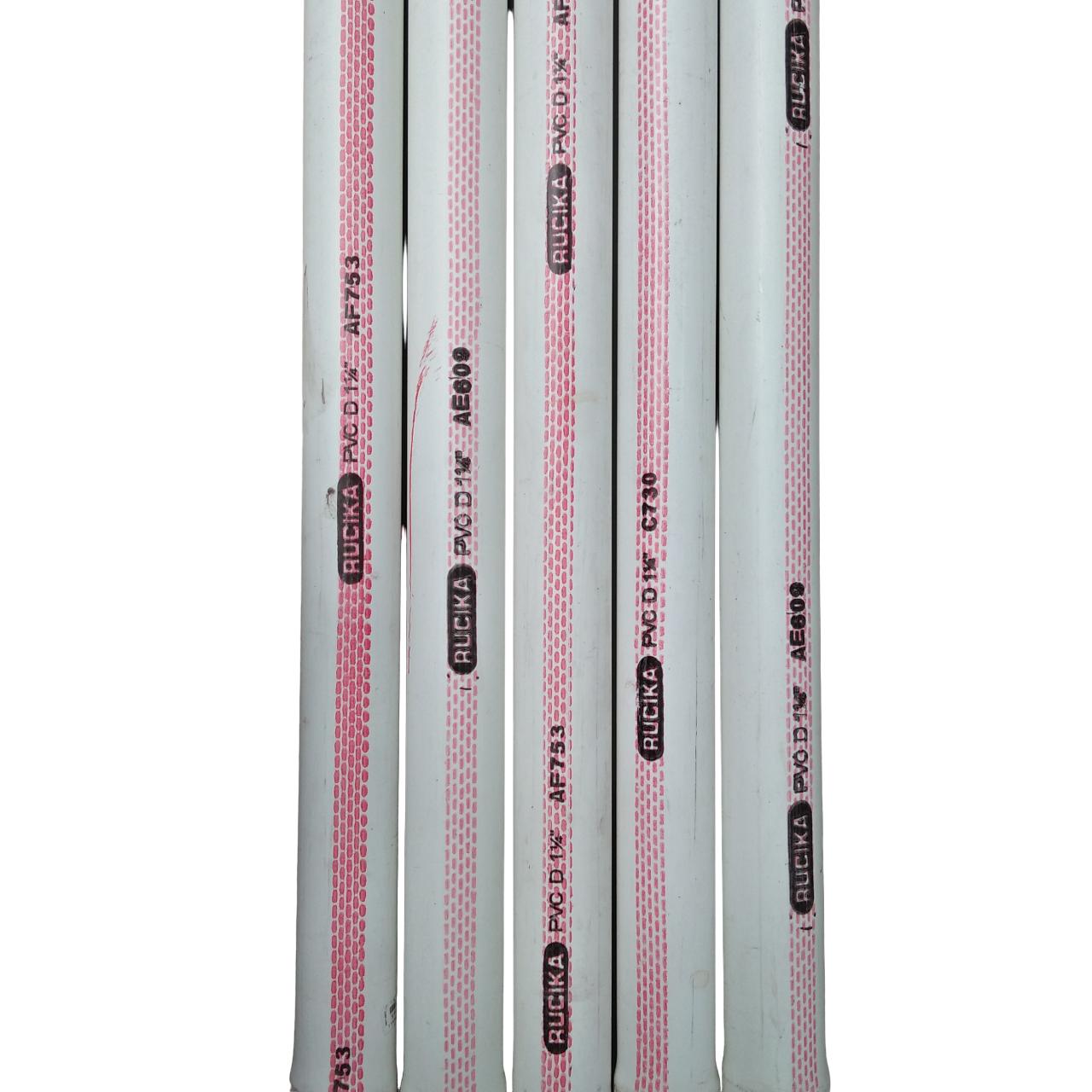 1 1/4 IN / RUCIKA D Lis Merah Pipa Pralon Paralon PVC Putih Meter