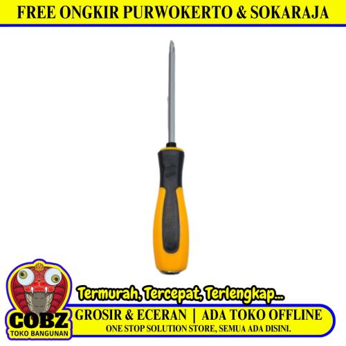 4 1/2 IN / POPEYE Obeng Screwdriver Two Way Bolak Balik Plus Minus 2 In 1 Gagang Karet