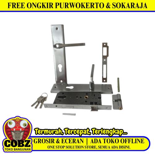 PROFIX 9805 SN / CP Handle Door Lock Tarikan Handle Kunci Pintu Besar Set