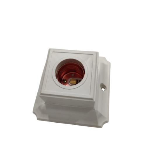 LIDO  Fitting Tempat Lampu Plafon Atap Tempel Kotak Kecil Putih