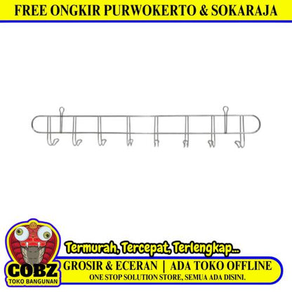 8 KAIT / COBZ Kapstok Cantel Gantungan Baju Dinding Stainless