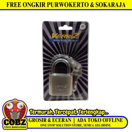 40 MM / VERRIZ Gembok Pintu Pagar Padlock Anti Maling Leher Pendek