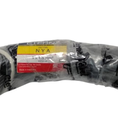 1 INTI x 1.5 MM x 50 M / ETERNA NYA Tunggal Kabel Tembaga SNI Hitam Roll