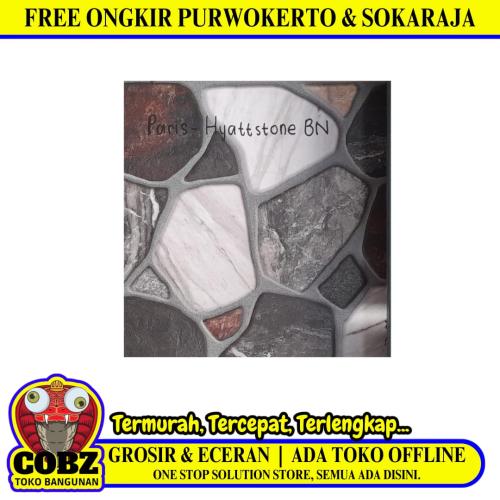 50 CM x 50 CM / PARIS HYATTSTONE Keramik Lantai Teras Garasi Matte Brown Dus