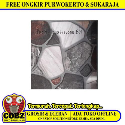 50 CM x 50 CM / PARIS HYATTSTONE Keramik Lantai Teras Garasi Matte Brown Dus