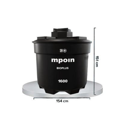 1600 L / M POIN + BIO PLUS B 1600 Septic Tank Sepiteng Tangki PVC Red Granite Set