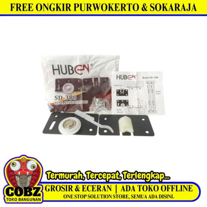 HUBEN SD-380 Slot Body Kunci Pintu Geser Lidah Mekar Sliding Door Set