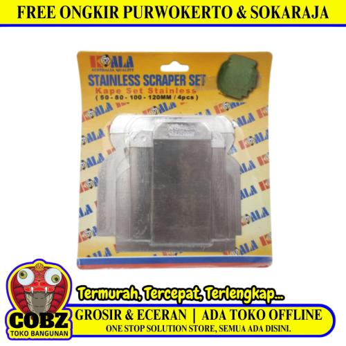 2 - 5 IN / KOALA Sekrap Daun Kape Scrapper Cat Acian Stainless Set