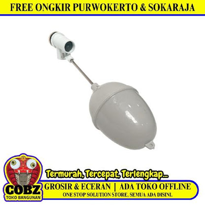 1/2 IN / PRIMY Floating Valve Pelampung Bola Air Torrent Plastik PVC Set