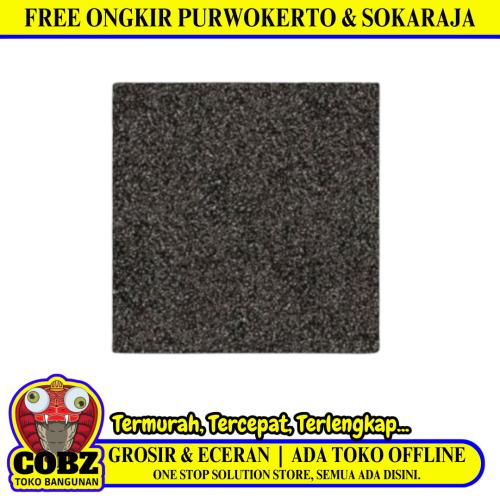 50 CM x 50 CM / PLATINUM LOGAN Keramik Lantai Teras Garasi Matte Black Dus