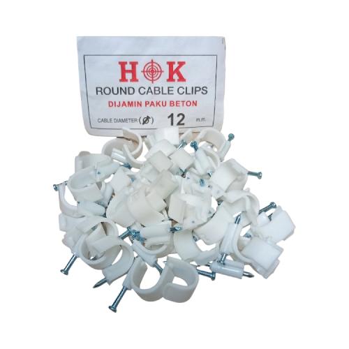 12 MM / HOK Klem Kabel Penjepit Penyangga Paku Beton Bungkus
