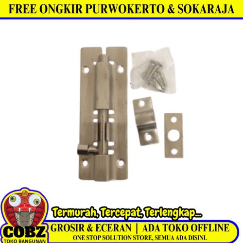 4 IN / ERDOS Grendel Kunci Slot Pintu Jendela Stainless Per Pcs