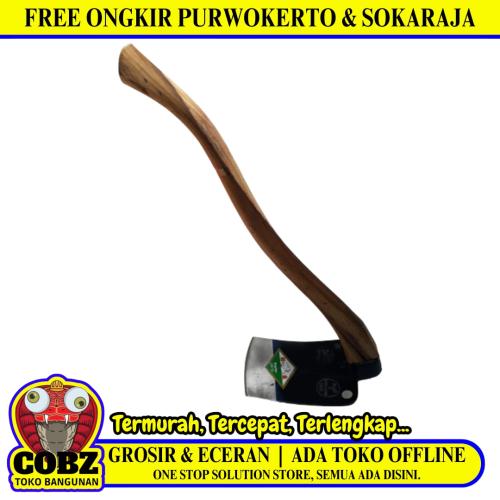 RAPTOR Mata Pacul Cangkul Tani Kebun Tanaman Baja Plus Gagang Kayu Set