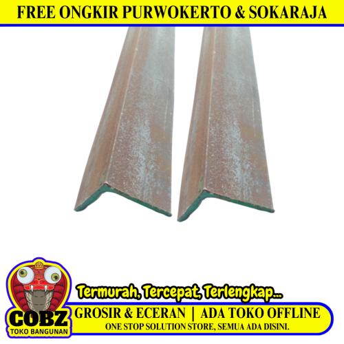 5 CM x 5 CM x 6 M / TM Siku L Plat Besi Hijau Batang