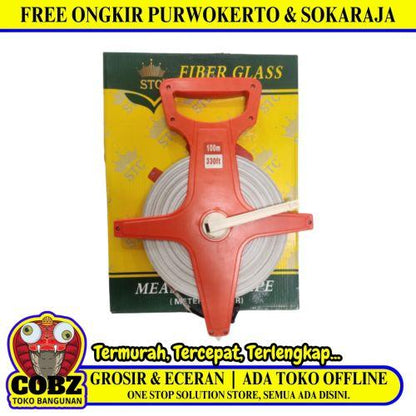 100 M / STC Meteran Tancap Roll Gulung Alat Ukur Measuring Tape