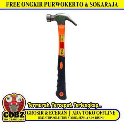 12 OZ / WOLF Palu Martil Kambing Tanduk Congkel Paku Gagang Karet