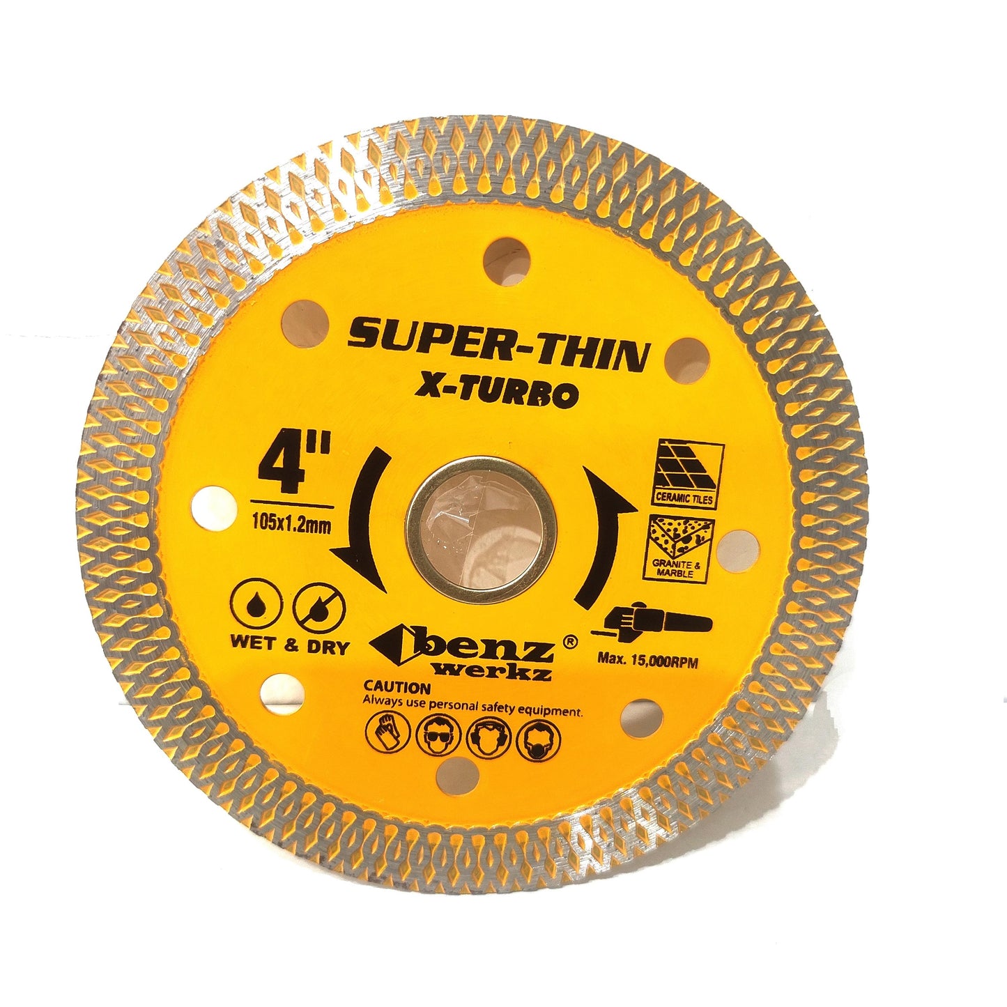 4 IN/BENZWERKZ Turbo Mata Gerinda Potong Keramik Diamond Cutting Wheel