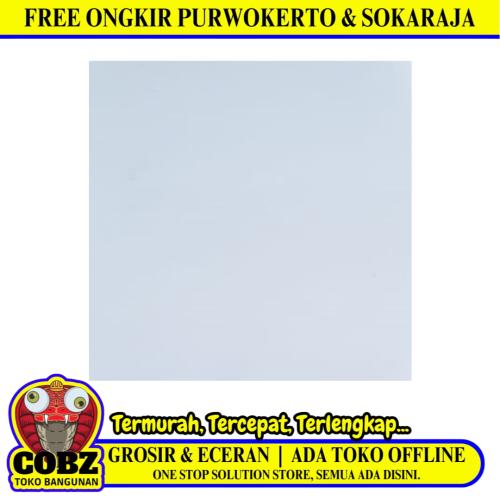 50 CM x 50 CM / UNO PLAIN Keramik Lantai Rumah Glossy White Dus