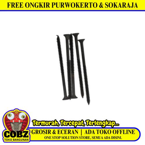 #6 X 3 IN / TM Sekrup Gypsum Screw Plafon Board GRC Hitam Ecer Biji