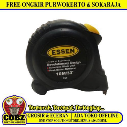 10M / ESSEN Meteran Alat Ukur Tukang Bangunan Measuring Tape