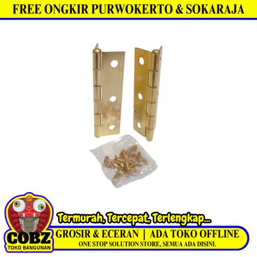 3 IN / GOMEO GP Engsel Kupu Kupu Pintu Jendela Hinge Stainless Set