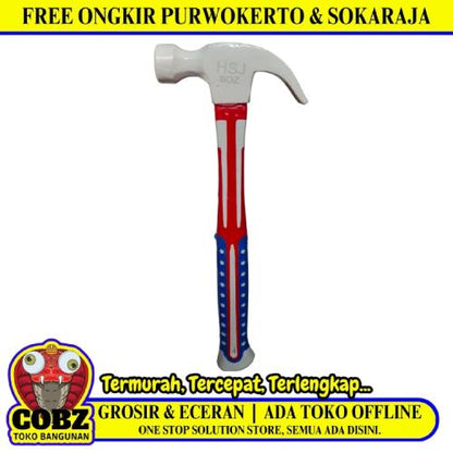 8 OZ / HSJ USA Palu Martil Kambing Tanduk Congkel Paku Gagang Bahan