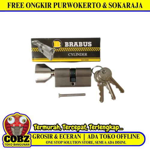 BRABUS Silinder Anak Kunci Pintu Knop Kuping Putar Besar + 3 Kunci Set