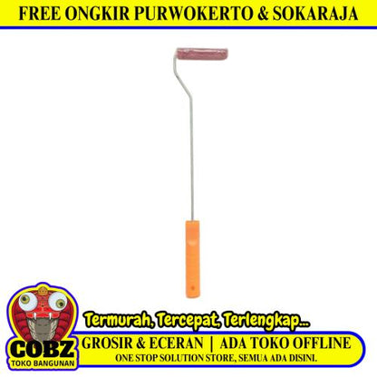 4 IN / NETZ Kusa Busa Roll Cat Tembok Kayu Besi Acrylic + Gagang Set