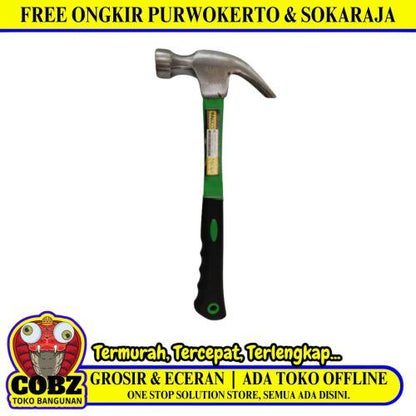 12 OZ / MADICO Palu Martil Kambing Tanduk Congkel Paku Gagang Fiber