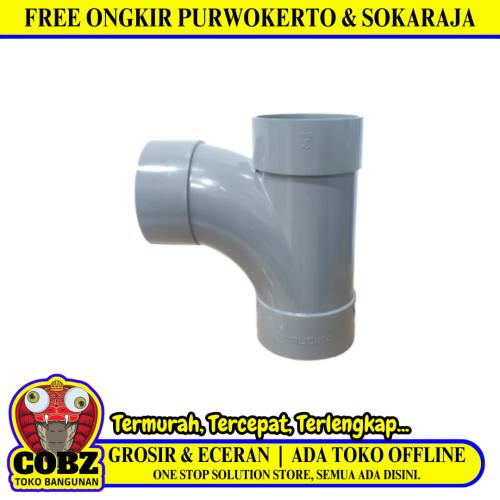 3 IN / RUCIKA D -LT Tee Large Radius Sambungan Fitting Pipa PVC