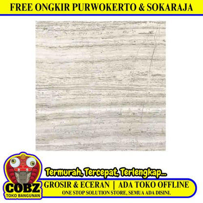 60 CM x 60 CM / SERENITY SERPEGIANTE CREAM Granit Lantai Rumah Glossy Dus