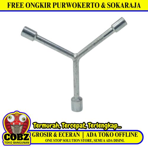 8 MM x 10 MM x 12 MM / KTP Kunci Sok Shock Socket Y Wrench 3 Cabang