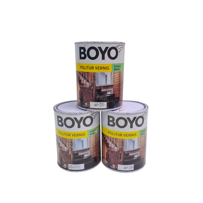 1 KG / BOYO Cat Plitur Kayu Wood Stain Oil Based Paint Kaleng