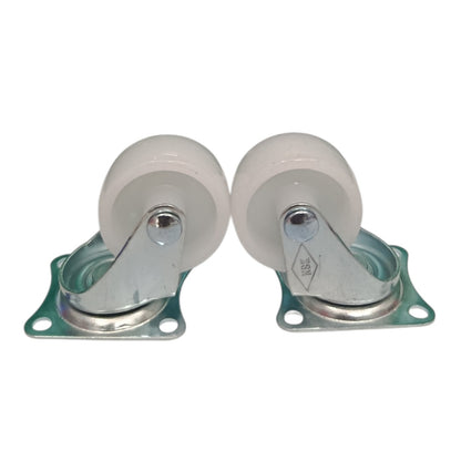 1 1/2 IN / NSK Roda Hidup Trolly Bentuk Plat 40 MM Nylon Putih 12 Pcs Dus