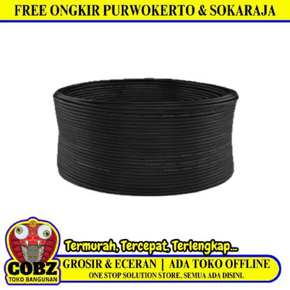 1 INTI x 2.5 MM x 50 M / KITANI NYA Tunggal Kabel Tembaga SNI Warna Hitam Roll