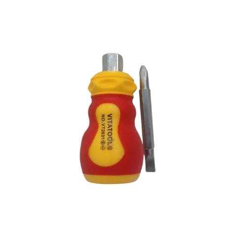 1 1/2 IN / VITATOOLS Obeng Screwdriver Two Way Bolak Balik Plus Minus Mini Gagang Karet