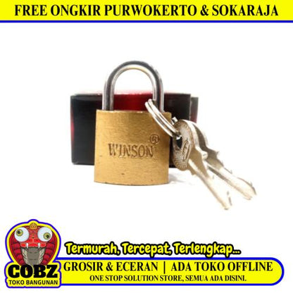 20 MM / WINSON Gembok Pintu Pagar Padlock Anti Maling Leher Pendek