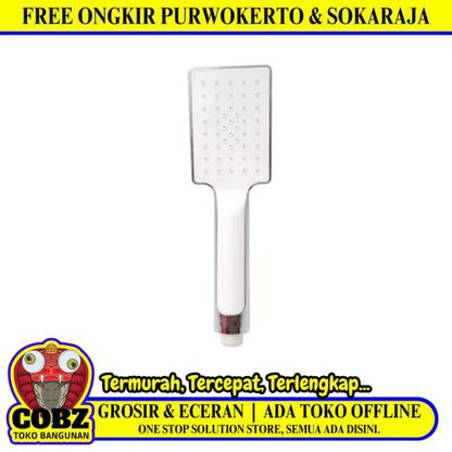 1/2 IN / AUGUSTO WZ 72 Kepala Shower Tangan Kamar Mandi Putih PVC