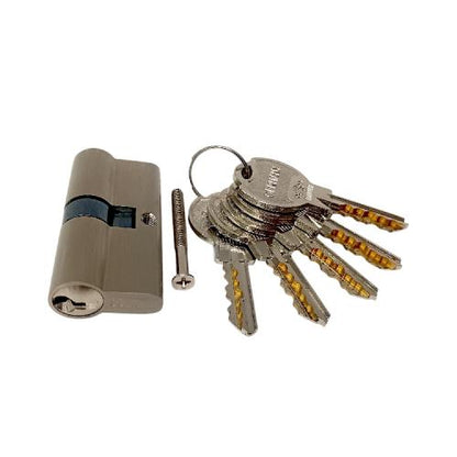 SOLIGEN Silinder Anak Kunci Pintu Cylinder Lock Besar + 5 Kunci Set