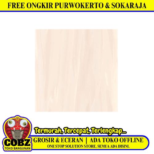 50 CM x 50 CM / UNO PRAHA Keramik Lantai Rumah Glossy Cream Dus