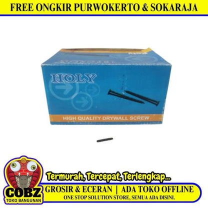 #6 X 1 1/4 IN / HOLY Sekrup Gypsum Screw Plafon Board GRC Hitam Dus