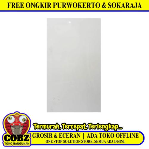 25 CM x 40 CM / ACCURA Keramik Dinding Kamar Mandi Glossy White Dus