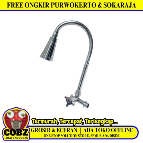 1/2 IN / FICO Kran Angsa Fleksibel Sink BCP Tembok Stainless